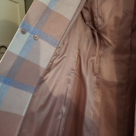 Gal Meets Glam Pink Plaid Annelise Coat - Picture 3 of 5